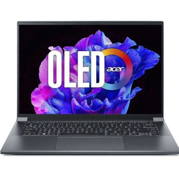 ACER SWIFT X 14 STEEL GRAY (NX.KMPEU.001), 14.5” OLED 2.8K (2880X1800), DCI-P3 100%, 400NITS,120HZ (INTEL CORE I5-13500H 12XCORE, 3.5-4.7GHZ, 16GB (ONBOARD) LPDDR5 RAM, 512GB PCIE SSD, GEFORCE RTX 3050 6GB GDDR6, WIFI6E/BT 5.1, FPS, BACKLIT, 76WH 4CELL, 1
