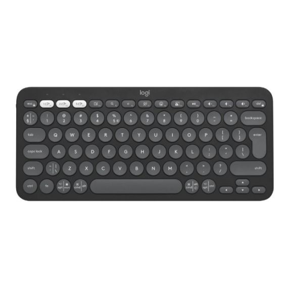 LOGITECH BLUETOOTH PEBBLE KEYS2 K380S MULTI-DEVICE KEYBOARD, TONAL GRAPHITE - US INT'L - BT - N/A - INTNL