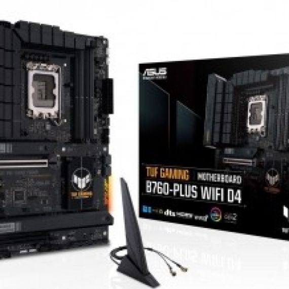 ASUS TUF GAMING B760-PLUS WIFI D4, SOCKET 1700, 13PHASES, INTEL(R) B760 (13/12TH GEN CPU), DUAL 4XDDR4-5333, HDMI, DP, CPU IGPU, 2XPCIE X16 5.0, 4XSATA3, RAID, 3XM.2 4.0, 2XPCIE X1, ALC897 7.1/SPDIF, 1X2.5GBE LAN, WIFI6/BT5.2, 1XUSB-C GEN2X2, 2XUSB A+C GEN2