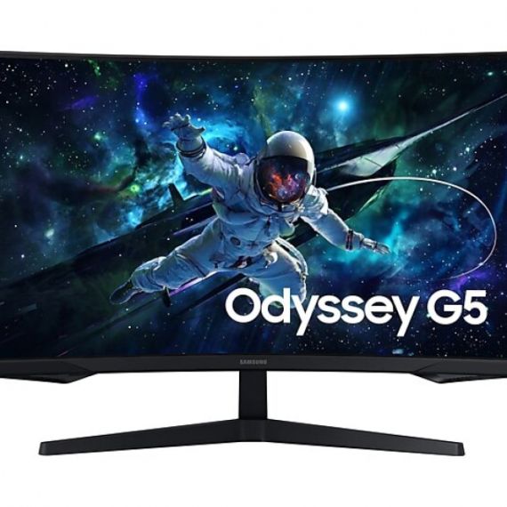 31.5” SAMSUNG VA LED ODYSSEY G5 S32CG550E CURVED BLACK (1MS, 2500:1, 250CD, 2560X1440, 178°/178°, REFRESH RATE 165HZ, CURVATURE 1000R, HDMI2.0, DISPLAYPORT, HDR, AMD FREESYNC PREMIUM, AUDIO LINE-OUT, VESA)