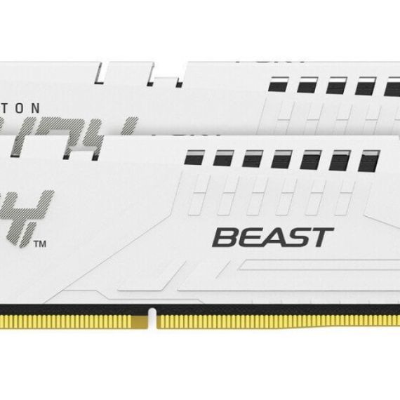 32GB (KIT OF 2*16GB) DDR5-5600  KINGSTON FURY(R) BEAST DDR5 WHITE EXPO, PC44800, CL36, 1RX8, 1.25V, AUTO-OVERCLOCKING, ASYMMETRIC WHITE LOW-PROFILE HEAT SPREADER, AMD(R) EXPO V1.0 AND INTEL(R) EXTREME MEMORY PROFILES (INTEL(R) XMP) 3.0