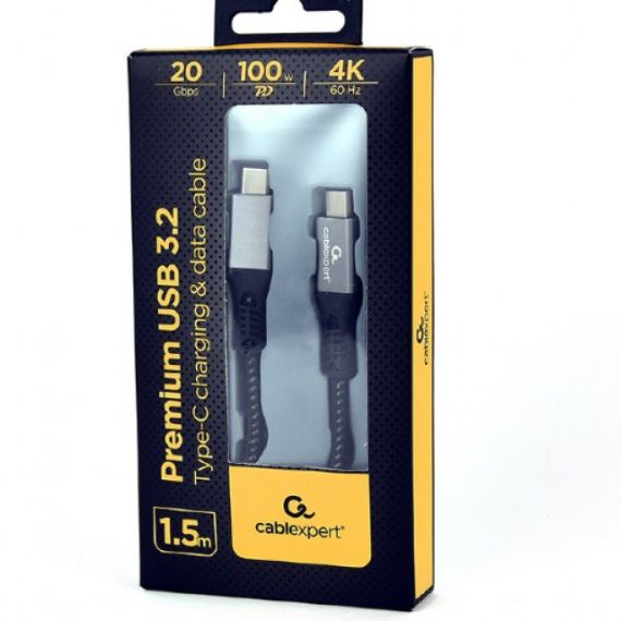 PREMIUM USB 3.2 GEN. 2X2 TYPE-C CHARGING & DATA CABLE, 20 GBPS, 100 W, 1.5 M