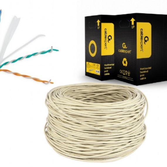 CABLE UTP GEMBIRD UPC-6004E-SO, AWG24 SOLID COPPER CABLE, CAT. 6,  305M