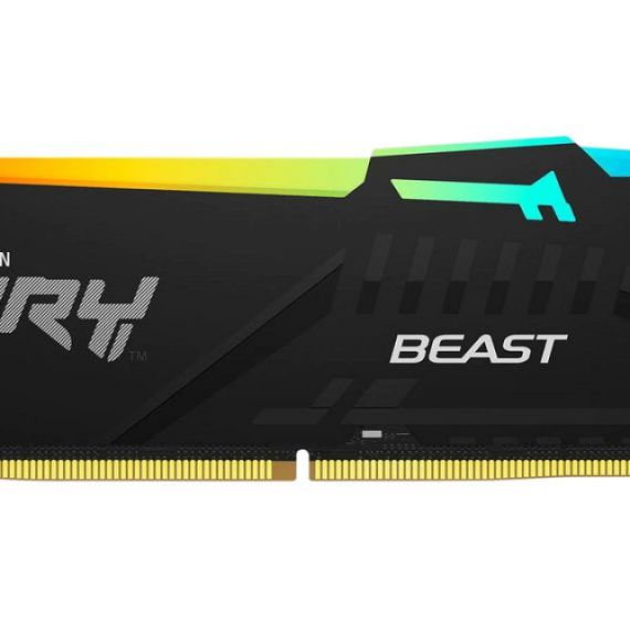16GB DDR5-5600  KINGSTON FURY(R) BEAST DDR5 RGB EXPO, PC44800, CL36, 1.25V, 1RX8, AUTO-OVERCLOCKING, ASYMMETRIC BLACK LARGE HEAT SPREADER, DYNAMIC RGB EFFECTS FEATURING FURY INFRARED SYNC TECHNOLOGY, AMD(R) EXPO V1.0 AND INTEL(R) EXTREME MEMORY PROFILES (INTEL(R)
