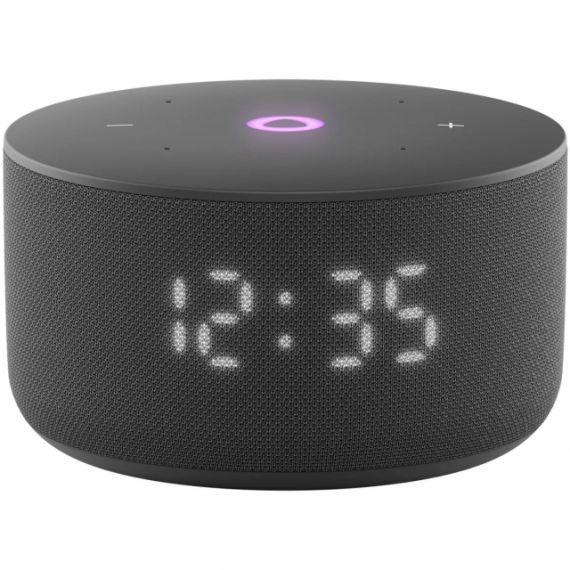 SMART SPEAKER (YNDX-00027BLK)  YANDEX STATION MINI 3 WITH ALISA, BLACK, LED DISPLAY, SMART HOME CONTROL CENTER, NO HUB REQUIRED, WI-FI-AC + BT5.0, ALISA ASSISTANT BUILT-IN, 12W, SENSOR BUTTONS, 3 MICROPHONES
