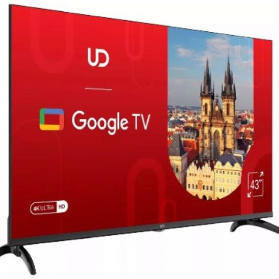 43” LED TV UD 43GU6210, BLACK (3840X2160 UHD, GOOGLE TV, 3 X HDMI2.0, 2 X USB, WI-FI (2.4GHZ+5GHZ), BLUETOOTH, DVB-T/T2/C/S2, SPEAKERS 2 X 7W DOLBY AUDIO, VESA 200X200, 9.8 KG)