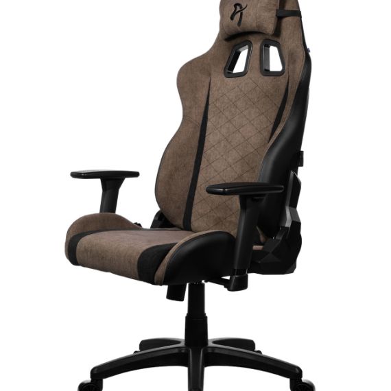 GAMING/OFFICE CHAIR AROZZI AVANTI SOFTFABRIC, BROWN, MAX WEIGHT UP TO 120KG, 3D ARMRESTS, ROCKING FUNCTION THAT TILTS THE SEAT AND BACKREST UP TO 12°, HEAD AND LUMBER CUSHIONS, METAL FRAME, NYLON WHEELBASE , GAS LIFT 4 CLASS