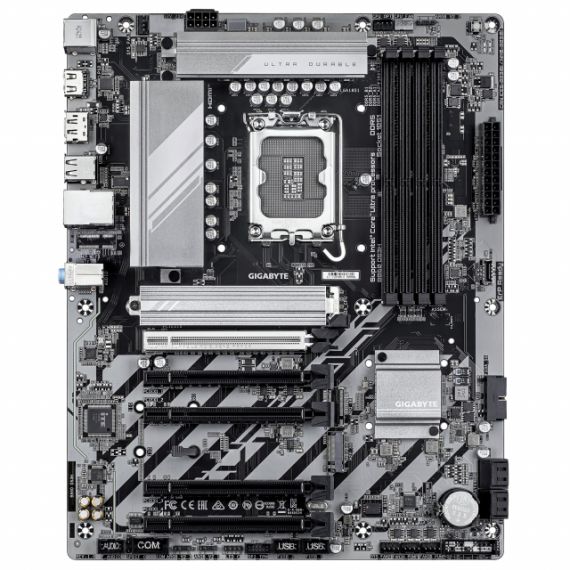 GIGABYTE B860 DS3H, SOCKET 1851, 11PHASES, INTEL(R) B860 (ULTRA 2 SERIES CPU), CPU GRAPHICS, HDMI, DP, DUAL 4XDDR5-9066, 5XPCIE X16 5.0, 4XSATA3, RAID, 2XM.2 5.0, 1XPCIE X1, REALTEK 7.1 HDA, 2.5GBE LAN, 1XUSB-C 3.2GEN2X2, 1XUSB3.2GEN2, 3XUSB3.2(1C+2A), RGB 