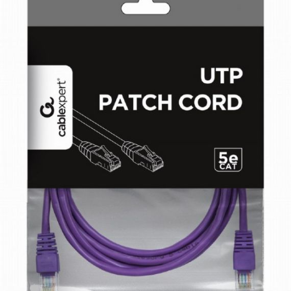 UTP CAT.5E PATCH CORD, 2M, PURPLE