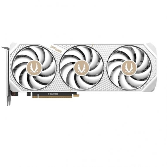 ZOTAC GEFORCE RTX(TM) 5070 AMP WHITE EDITION 12GB GDDR7, 192BIT, 2587/28000MHZ, BLACKWELL/DLSS4, PCIEX16 5.0, SFF-READY, 2-SLOT, 1XHDMI, 3XDP, BLADELINK FANS, TRIPLE FAN / ICESTORM 2.0, ACTIVE FAN CONTROL/FREEZE FAN STOP/DUAL BIOS, SPECTRA2.0 RGB LIGHTNING, 