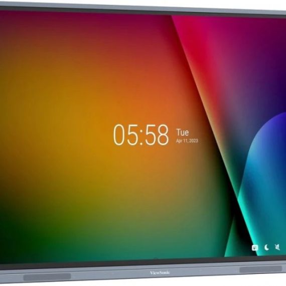 VIEWSONIC IFP7533-G, EDUCATION - CLASSROOM ESSENTIALS, 75” 40 MULTI TOUCH, 7H, 3840X2160, 400NITS, 5000:1, 8GB RAM/128GB STORAGE, OPS X1, WI-FI SLOT X1, HDMI-IN X3, HDMI OUT X1, VGA X1, USB-A X5, USB-B X2,USB-C X1, SPDIF X1, EARPHONE X1, AUDIO X1, RJ45 X2