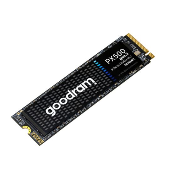 M.2 NVME SSD 256GB GOODRAM PX500 GEN3, INTERFACE: PCIE3.0 X4 / NVME1.4, M2 TYPE 2280 FORM FACTOR, SEQUENTIAL READS/WRITES 3200 MB/S/ 1300 MB/S, RANDOM (4K QD64) READ/WRITE 80K IOPS/ 250K IOPS, SMI 2263XT, TBW: 150TB, 3D NAND TLC, HEAT-DISSIPATING THERMAL 