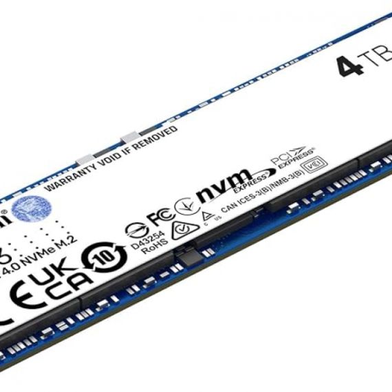 M.2 NVME SSD 4.0TB KINGSTON NV3, INTERFACE: PCIE4.0 X4 / NVME1.3, M2 TYPE 2280 FORM FACTOR, SEQUENTIAL READS 6000 MB/S, SEQUENTIAL WRITES 5000 MB/S, SMI SM2268XT2/ PHISON E27T CONTROLLER, TBW: 1280TB, 3D BICS6 TLC/ QLC NAND FLASH