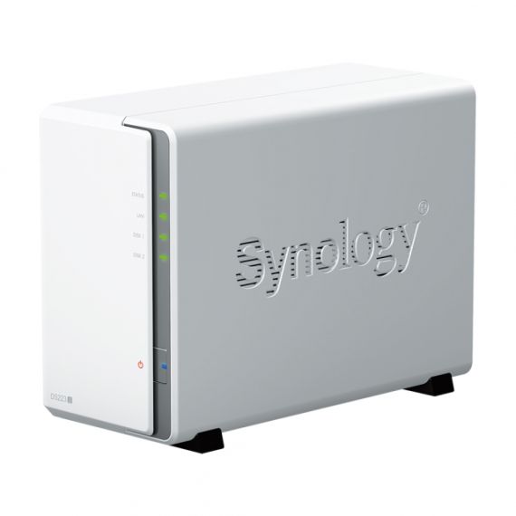 SYNOLOGY DISK STATION DS223J, 2-BAY NAS SERVER, COMPACT, QUIET, AND ENERGY-EFFICIENT STORAGE, REALTEK CPU 4-CORE 1.7GHZ, 1GB DDR4, 2* 3.5” HDD FREE SLOTS, 1XGBE LAN, 2X USB3.2, NOISE LEVEL 	18.2 DB(A), SYSTEM FAN 92MM, SILVER