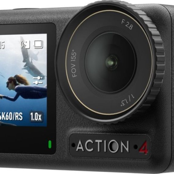 (965080) ACTION CAMERA DJI OSMO ACTION 4, ADVENTURE COMBO, 1/1.3” CMOS, 10MP, 155° F/2.8, ISO 100-12800, 4K 120FPS / FHD 240 FPS, HDR, MAX VIDEO BITRATE 130MBPS,  MICROSD, WI-FI, BLUETOOTH 5.0, FRONT SCREEN 1.4 INCH, BACK SCREEN 2.25 INCH,1770 MAH,145G (3