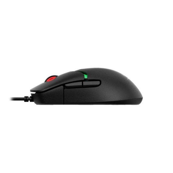 HYPERX PULSEFIRE SAGA GAMING MOUSE, BLACK, 200-26000 DPI, 4 DPI PRESETS, HYPERX 26K SENSOR, RGB LIGHTING, HYPERX OPTICAL SWITCHES, INTERCHANGEABLE MAGNETIC COMPONENTS TO ADAPT TO DIFFERENT GRIP STYLES, USB, 69G