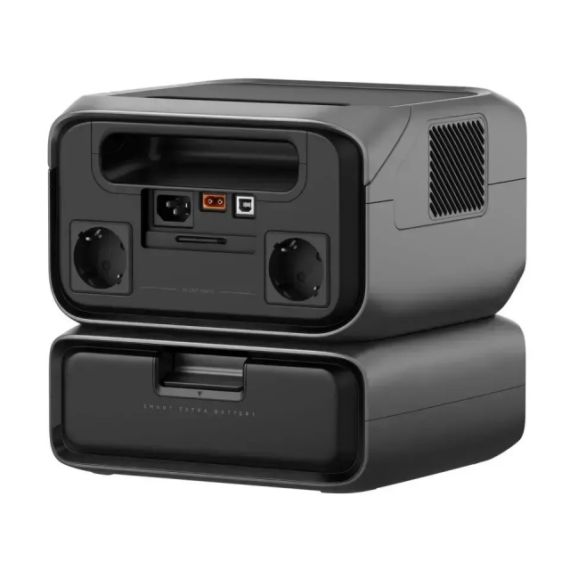 ECOFLOW RIVER 3 MAX PORTABLE POWER STATION WITH EXTRA BATTERY EB300 (286WH), CAPACITY: 572WH, AC OUTPUT: 600W TOTAL (X-BOOST 1200W), UPS, NUMBER OUTLETS 7 (3 AC OUTLETS, 2 USB-A, 2 USB-C 140W, CAR OUTPUT: 100W), UPS <10MS, WIFI, BLUETOOTH, MOBILE APP, NET