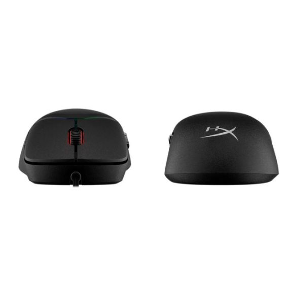 HYPERX PULSEFIRE SAGA GAMING MOUSE, BLACK, 200-26000 DPI, 4 DPI PRESETS, HYPERX 26K SENSOR, RGB LIGHTING, HYPERX OPTICAL SWITCHES, INTERCHANGEABLE MAGNETIC COMPONENTS TO ADAPT TO DIFFERENT GRIP STYLES, USB, 69G