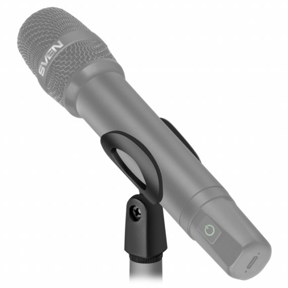 SVEN MK-740, WIRELESS DYNAMIC MICROPHONE, LI-ION 180MAH, 2.4GHZ RADIO / 6.3 MM PLUG, UP TO 25 M DISTANCE, UP TO 12 HOURS, POP FILTER, BLACK