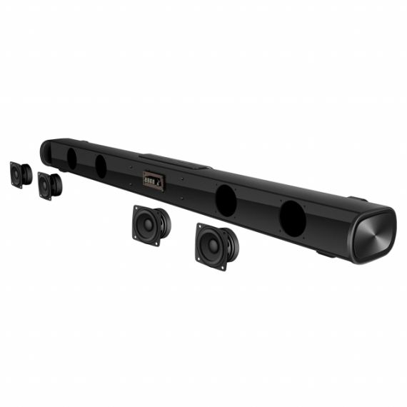 SVEN SOUNDBAR SB-2200D WITH WIRELESS SUBWOOFER, 300 W, BLUETOOTH, USB, AUX (3.5MM JACK), HDMI (ARC), SPDIF (OPTICAL), REMOTE CONTROL, SUPPORT OF DOLBY DIGITAL, LED DISPLAY, BLACK