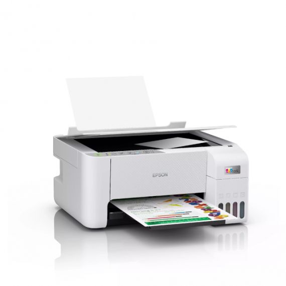 MFD CISS EPSON ECOTANK L3256 WHITE, COLOR PRINTER/SCANNER/COPIER,WI-FI,  A4, PRINT 5760X1440DPI, 3PL, BLUE PANEL, SCAN 600X1200 DPI, ISO/IEC 10.0/5.0 IPM,64-300 Г/М2, WI-FI DIRECT,USB 2.0, 4 INK TANKS: C13T00S14A/24A/34A/44A  B/M/Y/C BLACK: 3.600 PAGES  C