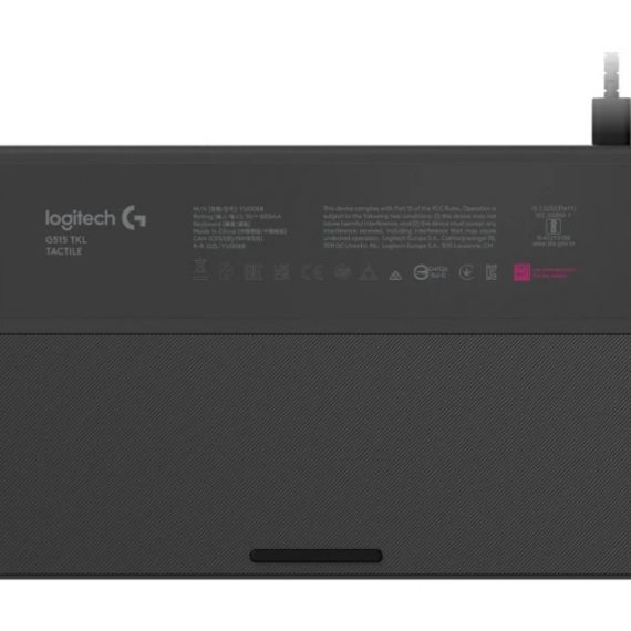 LOGITECH WIRED GAMING KEYBOARD G515 TKL, GL MECHANICAL SWITCHES, DOUBLE-SHOT PBT KEYCAPS, KEYCONTROL, SOUND DAMPENING CONSTRUCTION, LIGHTSYNC RGB, BLACK - USB - EMEA28I-935 - TACTILE, US