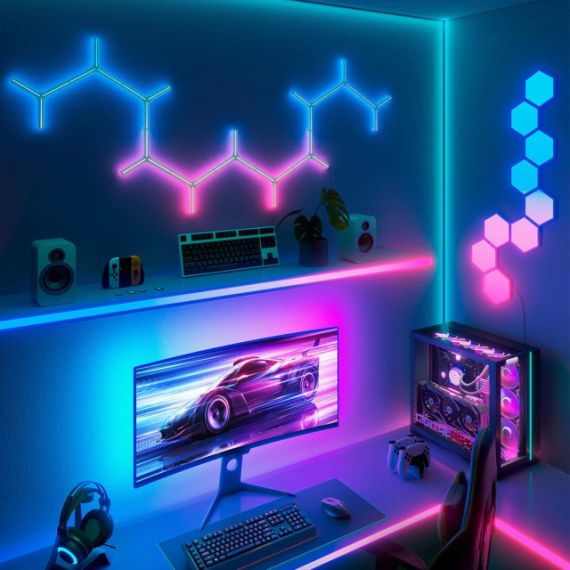 MONITOR LIGHT STRIP  GOVEE RGB GAMING LIGHT STRIP G1 (27”-34”), WI-FI + BT, MULTICOLOR, APP, MUSIC MODE, NO HUB REQUIRED, COLOR SYNCHRONIZATION VIA GOVEE DESKTOP APP, RAZER CHROMA SYNC.