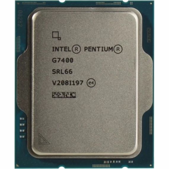 INTEL(R) PENTIUM(R) GOLD G7400, S1700, 3.7GHZ, 2C(2P+0Е) / 4T, 6MB L3 + 2.5MB L2 CACHE, INTEL(R) UHD GRAPHICS 710, 10NM 46W, TRAY