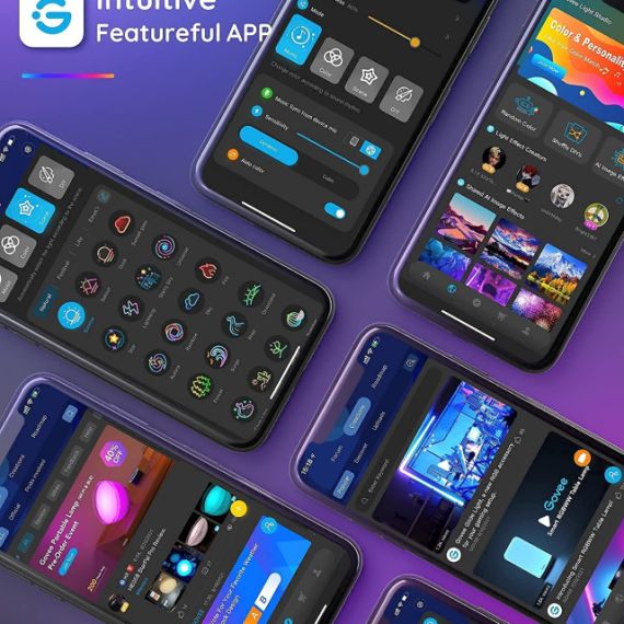 TV LIGHT STRIP  GOVEE RGB TV BACKLIGHT (40”-60”), WI-FI + BT, MULTICOLOR, APP, MUSIC MODE, NO HUB REQUIRED