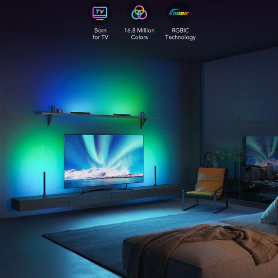 TV LIGHT BARS GOVEE RGBIC TV LIGHT BARS (45”-70”), WI-FI + BT, MULTICOLOR, APP, MUSIC MODE, NO HUB REQUIRED