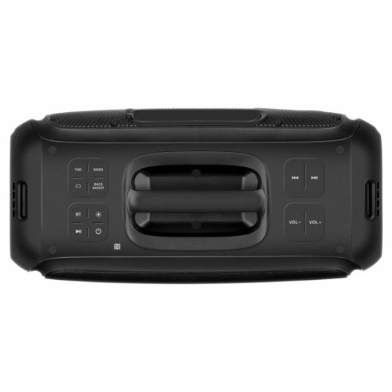 SVEN PS-860, 100W (2X50) DYNAMIC SWITCHABLE RGB BACKLIGHT, TWS, BLUETOOTH, FM, USB, MICROSD,  LI-ION BATTERY: 7.4 V, 5400 MA·H (39.96 W·H), TWO MICROPHONE INPUTS FOR KARAOKE, REMOTE CONTROL, NFC, CARRYING HANDLE, 5.7KG, BLACK