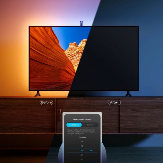 TV LIGHT STRIP  GOVEE RGBIC TV BACKLIGHT 3 LITE (75”-85”), WI-FI + BT, MULTICOLOR, MATTER COMPATIBLE, ZONAL COLOR CONTROL, VOICE CONTROL, APP, MUSIC MODE, NO HUB REQUIRED, REAL-TIME COLOR MATCHING TO ENHANCE YOUR VISUAL EXPERIENCE