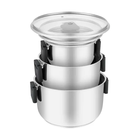 НАБОР КАСТРЮЛЬ RESTO 92214, НЕРЖАВЕЮЩАЯ СТАЛЬ