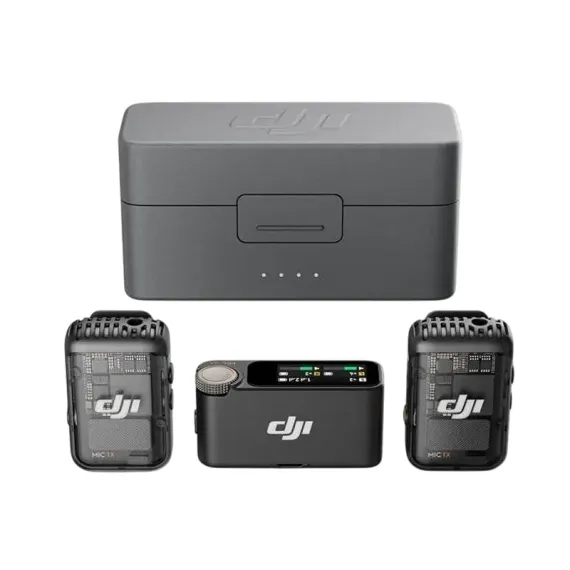 ПОРТАТИВНЫЙ ЗАПИСЫВАЮЩИЙ МИКРОФОН DJI MIC 2 (2 TX + 1 RX + CHARGING CASE), БЕСПРОВОДНОЙ, ЧЕРНЫЙ