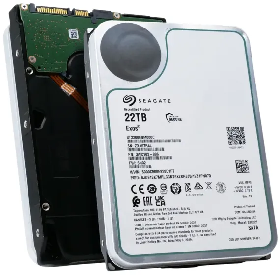ЖЕСТКИЙ ДИСК SEAGATE EXOS, 3.5", 22 ТБ