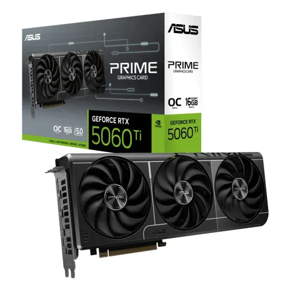 ВИДЕОКАРТА ASUS PRIME-RTX5060TI-O16G, 16 ГБ GDDR7 128БИТ