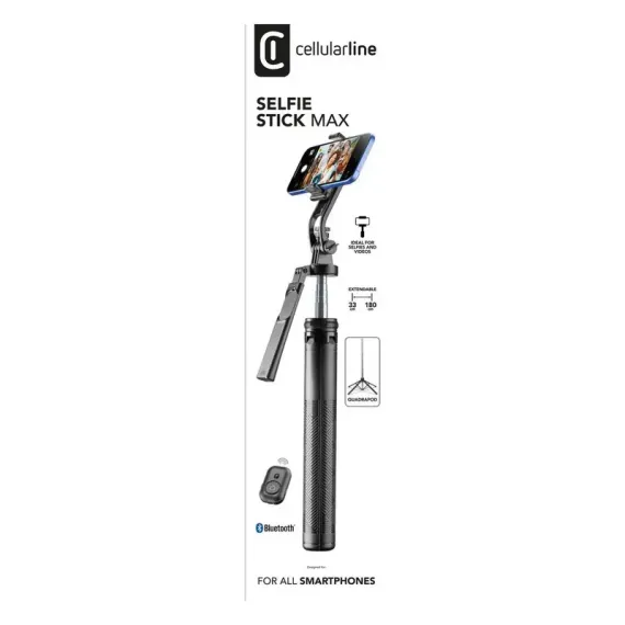 МОНОПОД ДЛЯ СЕЛФИ CELLULARLINE SELFIE STICK MAX, ЧЕРНЫЙ