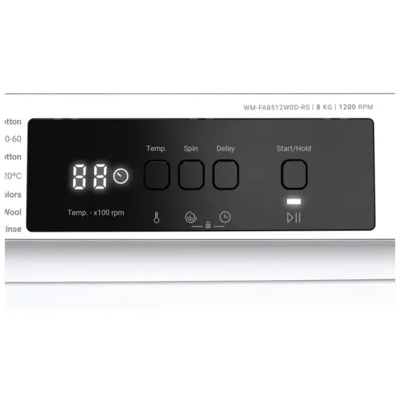 СТИРАЛЬНАЯ МАШИНА SHARP WM-FA8512W0D-RS, 8КГ, БЕЛЫЙ