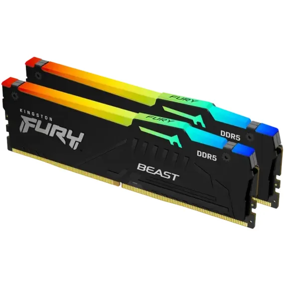 ОПЕРАТИВНАЯ ПАМЯТЬ KINGSTON FURY BEAST RGB, DDR5 SDRAM, 5600 МГЦ, 128ГБ, KF556C36BBEAK2-128