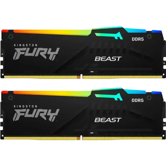 ОПЕРАТИВНАЯ ПАМЯТЬ KINGSTON FURY BEAST RGB, DDR5 SDRAM, 5600 МГЦ, 128ГБ, KF556C36BBEAK2-128