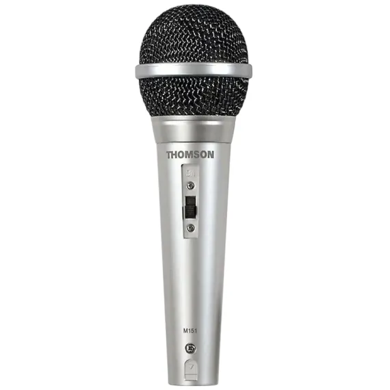 КАРАОКЕ МИКРОФОН THOMSON M151, БЕСПРОВОДНОЙ/ПРОВОДНОЙ, СЕРЕБРИСТЫЙ