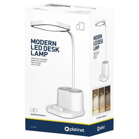 НАСТОЛЬНАЯ ЛАМПА PLATINET PEN HOLDER PDL008 , БЕЛЫЙ