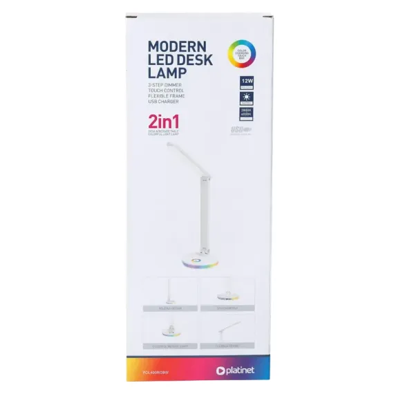 НАСТОЛЬНАЯ ЛАМПА PLATINET PDL400RGB, БЕЛЫЙ