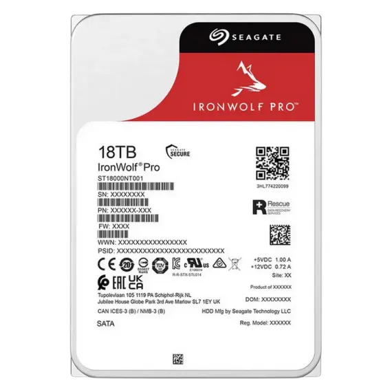 ЖЕСТКИЙ ДИСК SEAGATE IRONWOLF PRO, 3.5", 18 ТБ