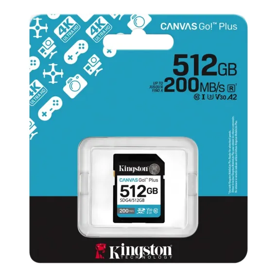 КАРТА ПАМЯТИ KINGSTON CANVAS GO! PLUS, 512ГБ (SDG4/512GB)
