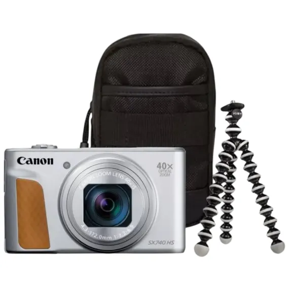 КОМПАКТНЫЙ ФОТОАППАРАТ CANON POWERSHOT SX740 HS LITE EDITION TRAVEL KIT, СЕРЕБРО