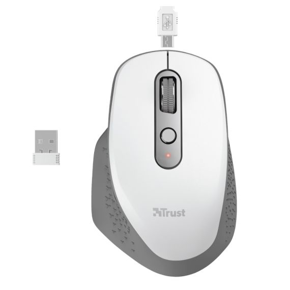 TRUST OZAA RECHARGEABLE WIRELESS MOUSE, SILENT BUTTONS, 2.4GHZ,