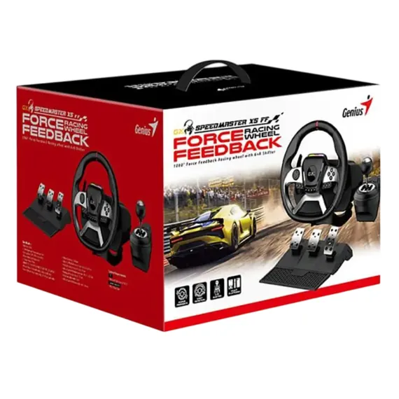 ИГРОВОЙ РУЛЬ GENIUS SPEEDMASTER X5 FF, ЧЁРНЫЙ