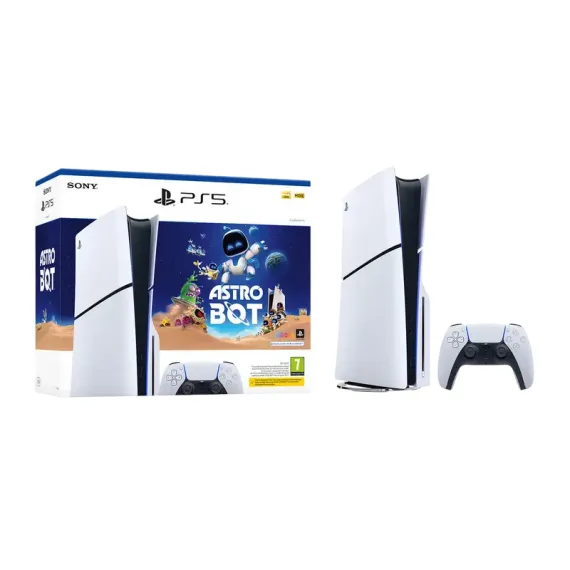 ИГРОВАЯ КОНСОЛЬ SONY PLAYSTATION 5 SLIM DISC EDITION + ASTRO BOT, БЕЛЫЙ