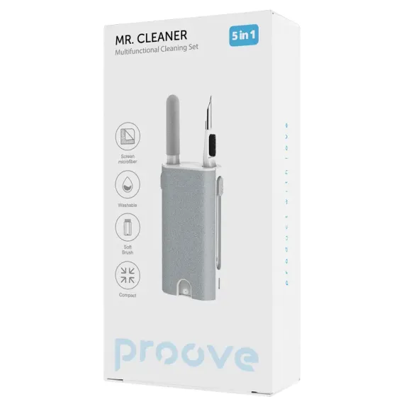 НАБОР ДЛЯ ОЧИСТКИ PROOVE MR. CLEANER 5IN1, БЕЛЫЙ | СЕРЫЙ